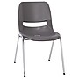 Flash Furniture HERCULES Series Plastic Shell Kid's Stacking Chair, Gray/Chrome (RUT18GYCHR)~#|#~sp190615334_sc7