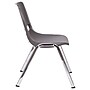 Flash Furniture HERCULES Series Plastic Shell Kid's Stacking Chair, Gray/Chrome (RUT18GYCHR)~#|#~sp190615344_sc7