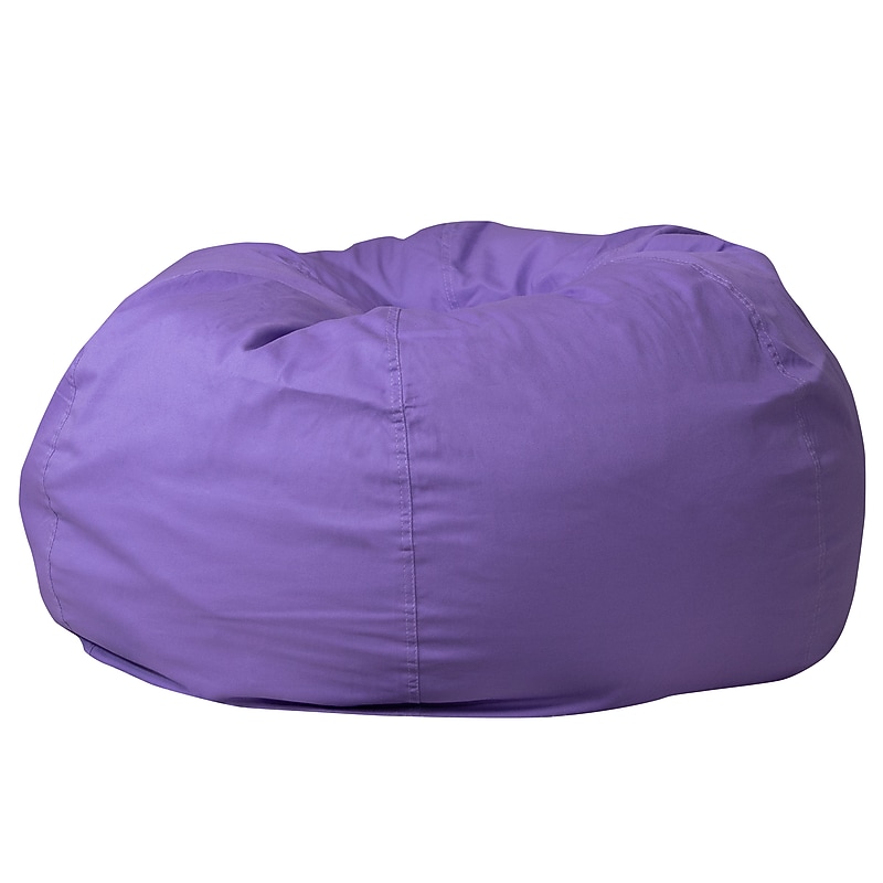Flash Furniture Duncan Cotton Large Refillable Bean Bag Chair, Solid Purple (DGBEANLGSLDPUR) image 1