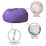 Flash Furniture Duncan Cotton Large Refillable Bean Bag Chair, Solid Purple (DGBEANLGSLDPUR)~#|#~sp190691375_sc7