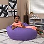 Flash Furniture Duncan Cotton Large Refillable Bean Bag Chair, Solid Purple (DGBEANLGSLDPUR)~#|#~sp190691383_sc7