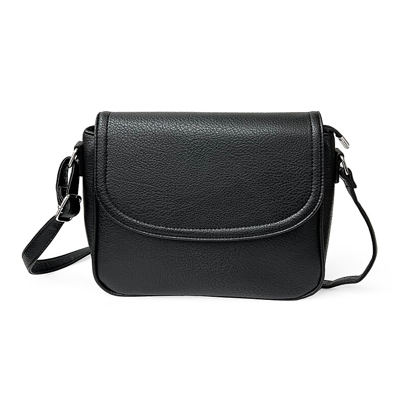 Nicci Handbag Crossbody Messenger Bag, Black (NH03) image 1