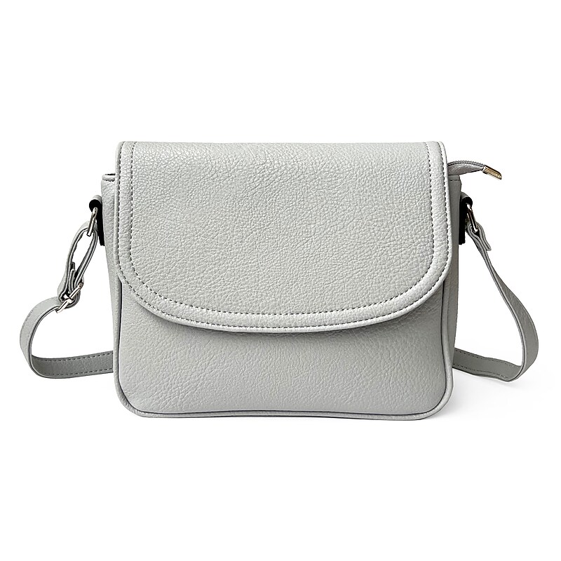 Nicci Handbag Crossbody Messenger Bag, Light Grey (NH03) image 1
