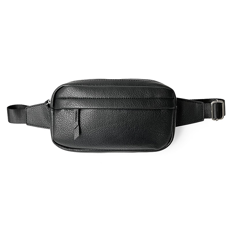 Nicci Faux Leather Waist Bag, Black (NH04-BLK ) image 1