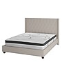 Flash Furniture Riverdale Tufted Platform Bed in Beige Fabric with 10" Pocket Spring Mattress, Full (HGBM1034)~#|#~sp190704811_sc7