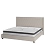 Flash Furniture Riverdale Tufted Platform Bed in Beige Fabric with 10" Pocket Spring Mattress, King (HGBM1036)~#|#~sp190704983_sc7
