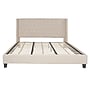 Flash Furniture Riverdale Tufted Platform Bed in Beige Fabric with 10" Pocket Spring Mattress, King (HGBM1036)~#|#~sp190704994_sc7