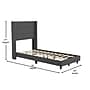 Flash Furniture Hollis Charcoal Upholstered Platform Bed with Headboard, Twin (YK1078CHART)~#|#~sp190705020_sc7