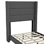 Flash Furniture Hollis Charcoal Upholstered Platform Bed with Headboard, Twin (YK1078CHART)~#|#~sp190705027_sc7