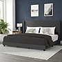 Flash Furniture Hollis Charcoal Upholstered Platform Bed with Headboard, King (YK1078CHARK)~#|#~sp190705040_sc7