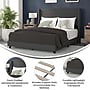 Flash Furniture Hollis Charcoal Upholstered Platform Bed with Headboard, Queen (YK1078CHARQ)~#|#~sp190705074_sc7