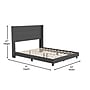Flash Furniture Hollis Charcoal Upholstered Platform Bed with Headboard, Queen (YK1078CHARQ)~#|#~sp190705075_sc7
