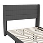 Flash Furniture Hollis Charcoal Upholstered Platform Bed with Headboard, Queen (YK1078CHARQ)~#|#~sp190705079_sc7