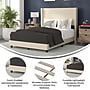 Flash Furniture Hollis Beige Upholstered Platform Bed with Headboard, Full (YK1078BEIGEF)~#|#~sp190705238_sc7