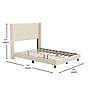 Flash Furniture Hollis Beige Upholstered Platform Bed with Headboard, Full (YK1078BEIGEF)~#|#~sp190705239_sc7