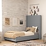 Flash Furniture Quinn Gray Upholstered Platform Bed with Headboard, Twin (YK1077GYT)~#|#~sp190705275_sc7