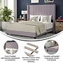 Flash Furniture Bianca Gray Upholstered Platform Bed with Headboard, Full (YK1079GYF)~#|#~sp190705302_sc7