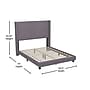 Flash Furniture Bianca Gray Upholstered Platform Bed with Headboard, Full (YK1079GYF)~#|#~sp190705303_sc7