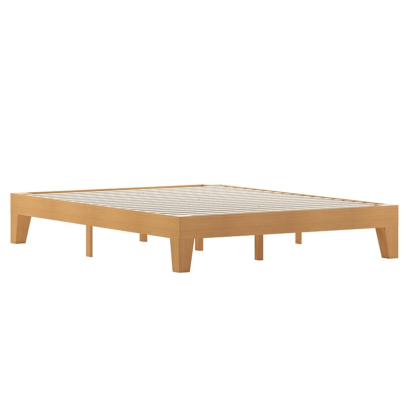 Flash Furniture Evelyn Wood Platform Bed, Queen (YKC1090QNAT) image 1