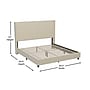 Flash Furniture Quinn Beige Upholstered Platform Bed with Headboard, Queen (YK1077BEIGEQ)~#|#~sp190705369_sc7