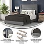 Flash Furniture Hollis Gray Upholstered Platform Bed with Headboard, Full (YK1078GYF)~#|#~sp190705383_sc7