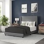 Flash Furniture Hollis Gray Upholstered Platform Bed with Headboard, Full (YK1078GYF)~#|#~sp190705389_sc7
