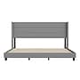 Flash Furniture Hollis Gray Upholstered Platform Bed with Headboard, King (YK1078GYK)~#|#~sp190705448_sc7