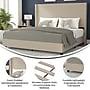 Flash Furniture Quinn Beige Upholstered Platform Bed with Headboard, King (YK1077BEIGEK)~#|#~sp190705470_sc7