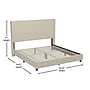 Flash Furniture Quinn Beige Upholstered Platform Bed with Headboard, King (YK1077BEIGEK)~#|#~sp190705471_sc7