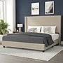 Flash Furniture Quinn Beige Upholstered Platform Bed with Headboard, King (YK1077BEIGEK)~#|#~sp190705476_sc7