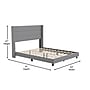 Flash Furniture Hollis Gray Upholstered Platform Bed with Headboard, Queen (YK1078GYQ)~#|#~sp190705517_sc7