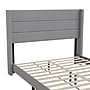 Flash Furniture Hollis Gray Upholstered Platform Bed with Headboard, Queen (YK1078GYQ)~#|#~sp190705521_sc7