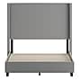 Flash Furniture Quinn Gray Upholstered Platform Bed with Headboard, Full (YK1077GYF)~#|#~sp190705656_sc7