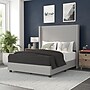 Flash Furniture Quinn Gray Upholstered Platform Bed with Headboard, Full (YK1077GYF)~#|#~sp190705659_sc7