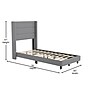 Flash Furniture Hollis Gray Upholstered Platform Bed with Headboard, Twin (YK1078GYT)~#|#~sp190706000_sc7