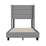 Flash Furniture Hollis Gray Upholstered Platform Bed with Headboard, Twin (YK1078GYT)~#|#~sp190706003_sc7