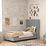Flash Furniture Hollis Gray Upholstered Platform Bed with Headboard, Twin (YK1078GYT)~#|#~sp190706005_sc7