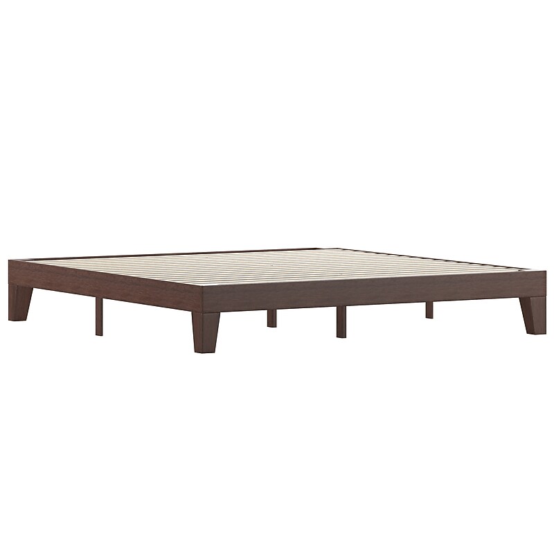 Flash Furniture Evelyn Wood Platform Bed, King (YKC1090KWAL) image 1