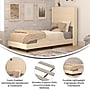 Flash Furniture Hollis Beige Upholstered Platform Bed with Headboard, Twin (YK1078BEIGET)~#|#~sp190706028_sc7