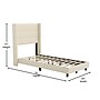 Flash Furniture Hollis Beige Upholstered Platform Bed with Headboard, Twin (YK1078BEIGET)~#|#~sp190706029_sc7