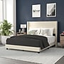 Flash Furniture Hollis Beige Upholstered Platform Bed with Headboard, Queen (YK1078BEIGEQ)~#|#~sp190706119_sc7