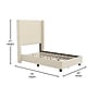 Flash Furniture Quinn Beige Upholstered Platform Bed with Headboard, Twin (YK1077BEIGET)~#|#~sp190706127_sc7