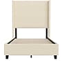 Flash Furniture Quinn Beige Upholstered Platform Bed with Headboard, Twin (YK1077BEIGET)~#|#~sp190706132_sc7