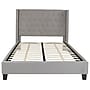 Flash Furniture Riverdale Tufted Platform Bed in Light Gray Fabric with 10" Pocket Spring Mattress, Full (HGBM1042)~#|#~sp190706550_sc7