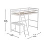 Flash Furniture Riley Loft Bed Frame with Desk, Twin (MHLBD5WHT)~#|#~sp190707244_sc7