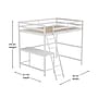 Flash Furniture Riley Loft Bed Frame with Desk, Full (MHLBD5WHF)~#|#~sp190707399_sc7