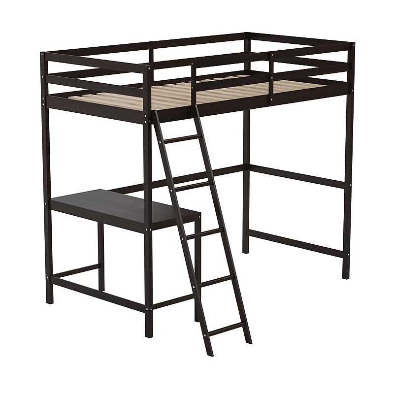 Flash Furniture Riley Loft Bed Frame with Desk, Twin (MHLBD5ESPT) image 1