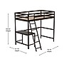 Flash Furniture Riley Loft Bed Frame with Desk, Twin (MHLBD5ESPT)~#|#~sp190707562_sc7