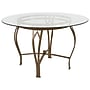 Flash Furniture Syracuse 48'' Glass Dining Table, Matte Gold (XUTBG10)~#|#~sp190858825_sc7