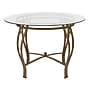 Flash Furniture Syracuse 42'' Glass Dining Table, Matte Gold (XUTBG12)~#|#~sp190858833_sc7